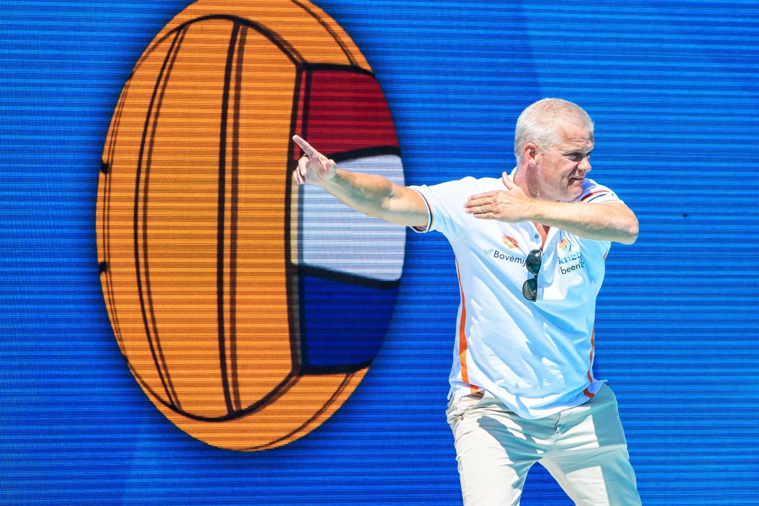26-07-2018: Waterpolo: Mannen Nederland v Duitsland: Barcelona

(L-R) Headcoach Robin van Galen of team Netherlands

Waterpolomatch between team men Netherlands vs Germany during the 33nd LEN European Championships in Pool Bernat Picornell Barcelona

Waterpolowedstrijd tussen de heren van Nederland en Duitsland tijdens de 33e LEN Europees kampioenschappen in zwembad Bernat Picornell Barcelona

Photo/Foto: Gertjan Kooij