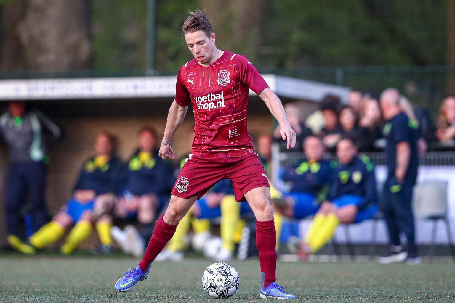 VELP, NETHERLANDS - APRIL 22: Koen Weijland of Creators FC during the Friendly match match between SC Veluwezoom and Creators FC at Sportpark de Pinkenberg on April 22, 2022 in Velp, Netherlands (Photo by Ben Gal/Orange Pictures)