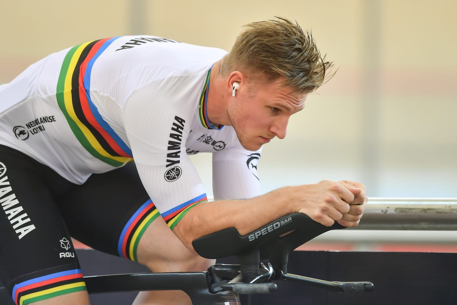 AGUASCALIENTES, MEXICO - OCTOBER 23: Jeffrey Hoogland during his world record attempt at Velodromo Bicentenario on October 23, 2017 in Aguascalientes, Mexico. (Photo by Isaac Ortiz/BSR Agency)