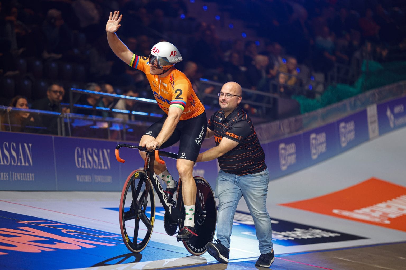 ROTTERDAM, NETHERLANDS - DECEMBER 12: Jeffrey Hoogland at Ahoy on December 12, 2023 in Rotterdam, Netherlands. (Photo by BSR Agency) House of Sports