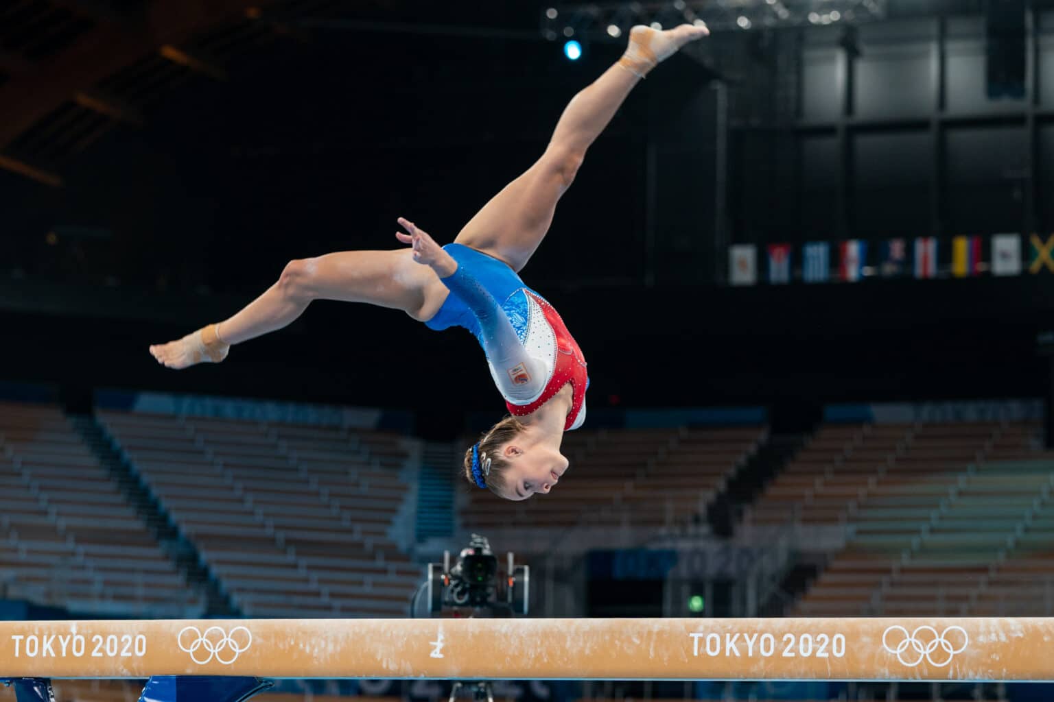 TOKYO, JAPAN - JULY 22: Eythora Thorsdottir of the Netherlands during a Podium Training of The Netherlands during the Tokyo 2020 Olympic Games at the Ariake Arena on July 22, 2021 in Tokyo, Japan (Photo by Ronald Hoogendoorn/Orange Pictures) NOCNSF