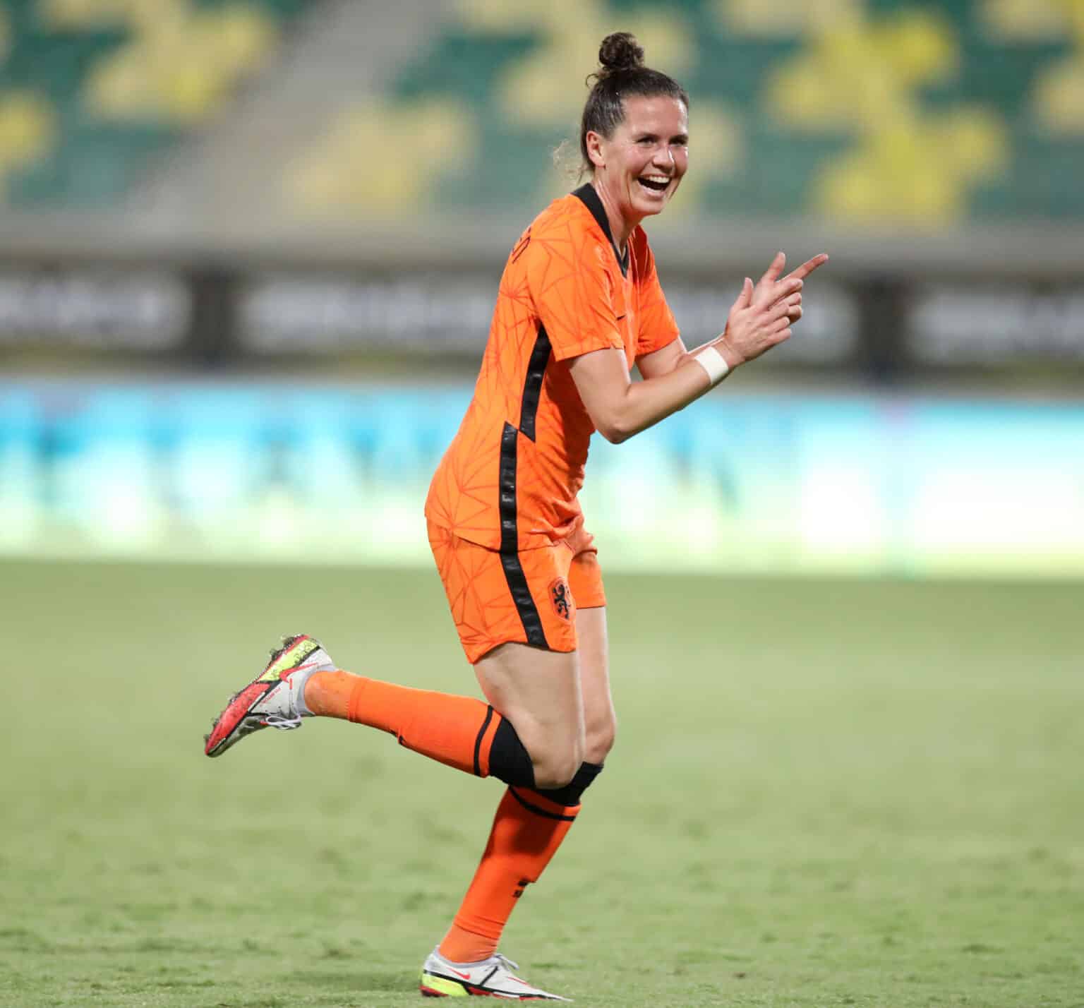 LARNACA, CYPRUS - OCTOBER 22: Merel van Dongen of The Netherlands during the FIFA Women's World Cup 2023 Qualifier match between Cyprus and The Netherlands on October 22, 2021 in Larnaca, Cyprus (Photo by NIKOS_SAVVIDES/Orange Pictures)