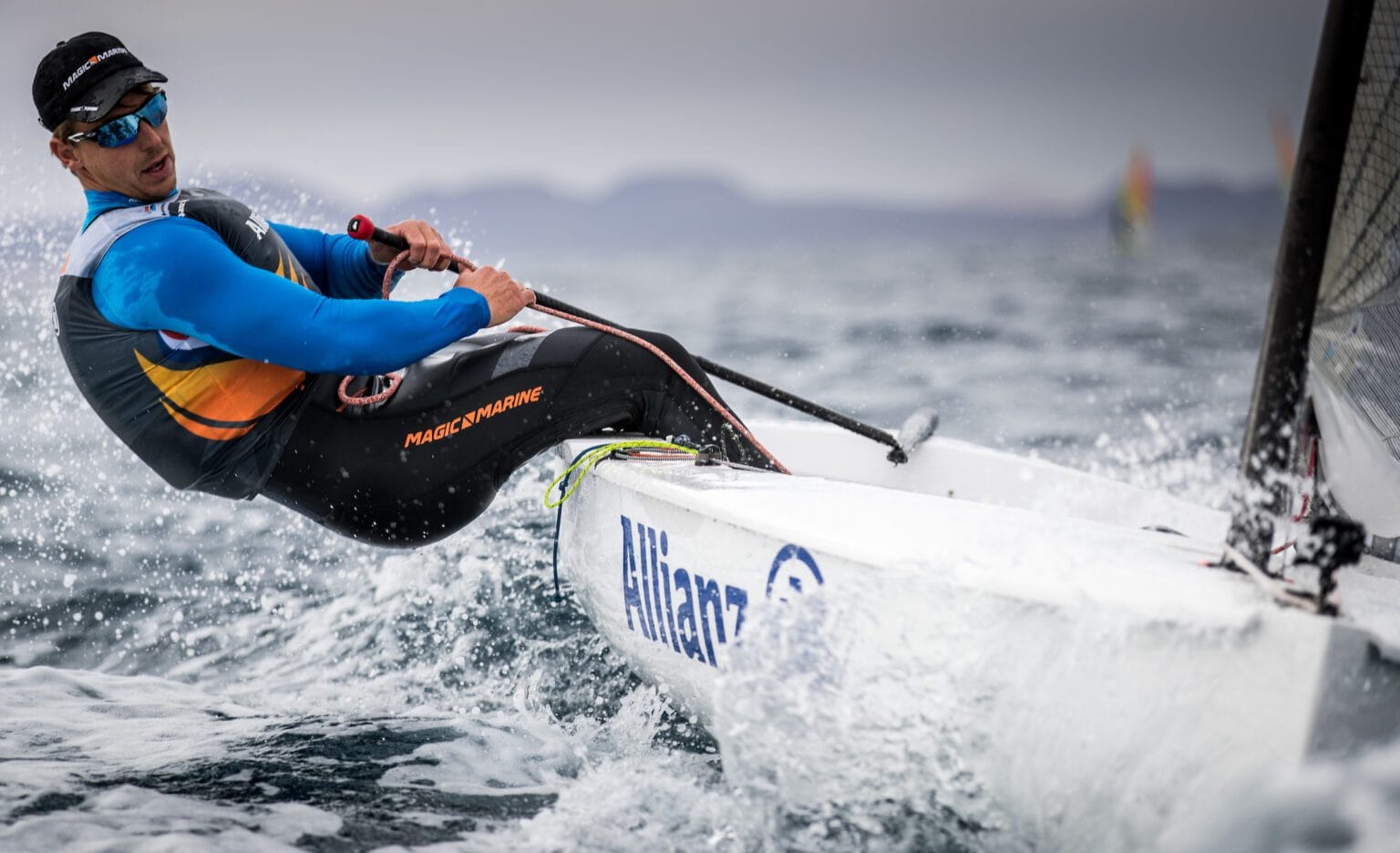 Nicholas Heiner, Finn.Fotograaf: Richard Langdon/Ocean Images. Foto's worden u aangeboden door het Watersportverbond en zijn rechtenvrij voor redactioneel gebruik. Naamsvermelding van fotograaf is verplicht.