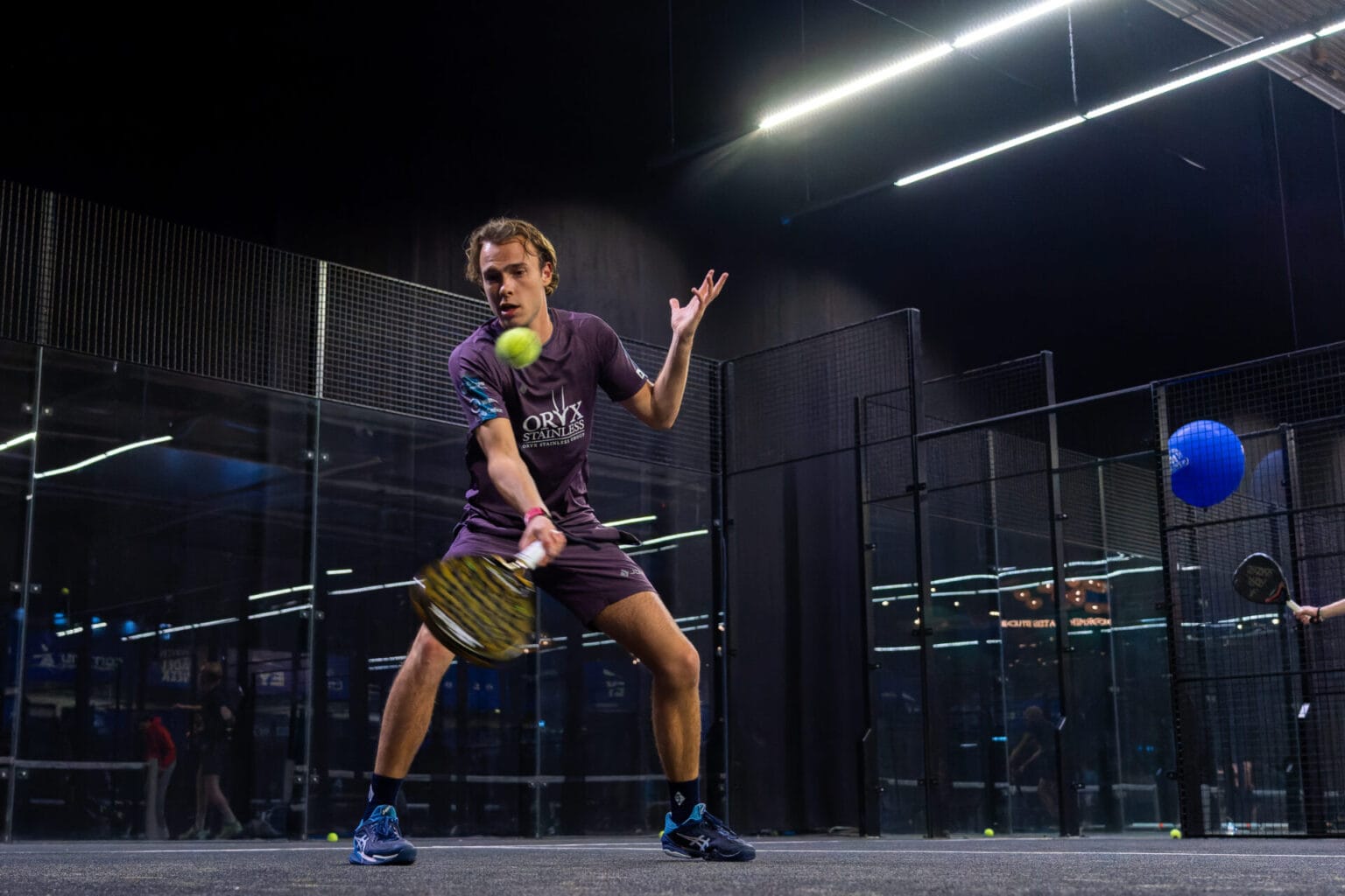 EINDHOVEN, NETHERLANDS - MARCH 21: Youp de Kroon during the EY NK Padel at Beursgebouw on March 21, 2025 in Eindhoven, Netherlands. (Photo by Joris Verwijst/BSR Agency)