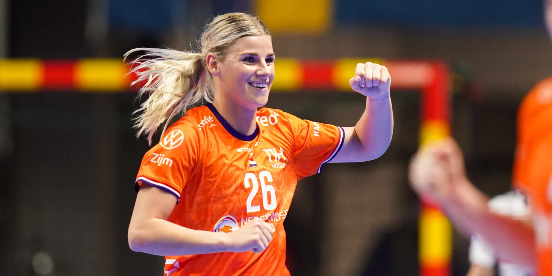 Angela Malestein tijdens wedstrijd Nederlands Team