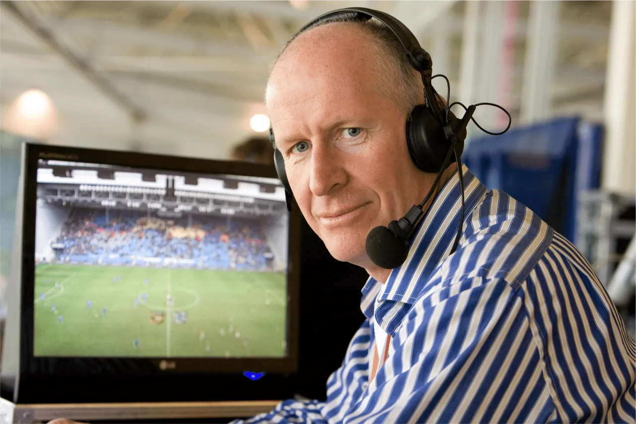 Jan Roelfs als verslaggever in actie