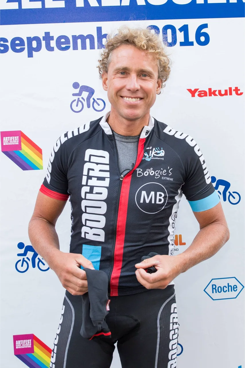 Michael Boogerd als wielrenner in actie