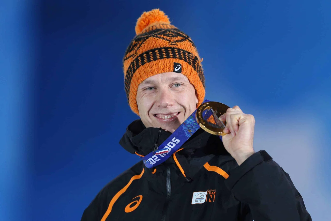 Stefan Groothuis met zijn gouden Olympische medaille