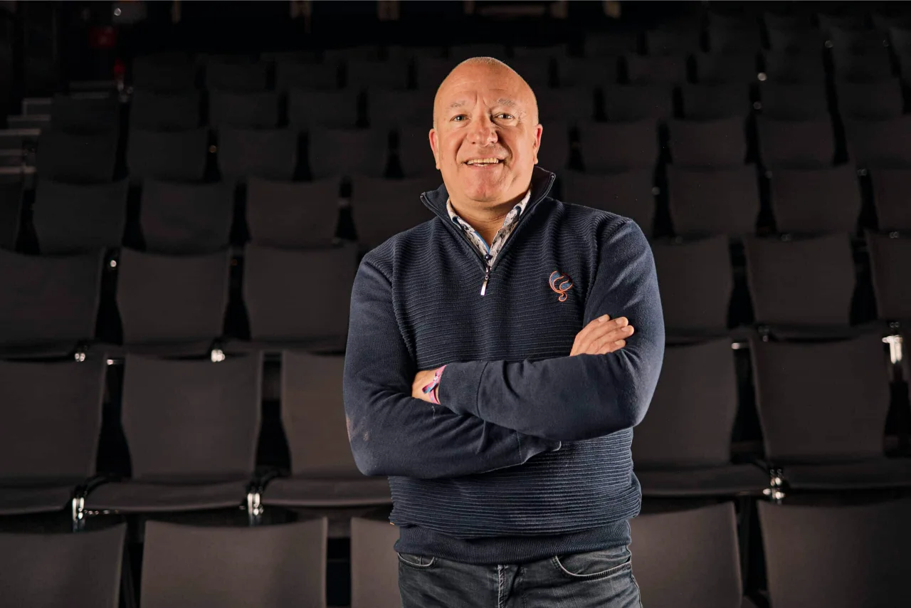 Tim Coronel als spreker in theater